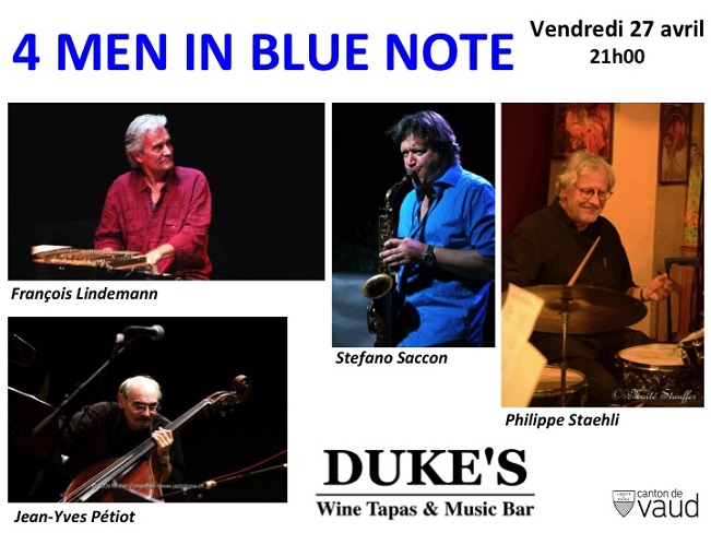 Concert 4 Men in Blues Note du 27 avril 2018